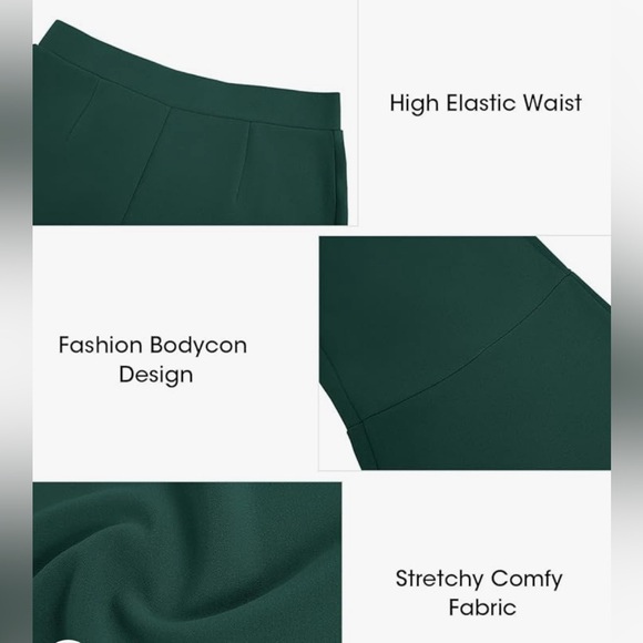 Women's Bell Bottom Pants High Waisted Long Stretchy Comfy High Low Hem Flared - Picture 6 of 11